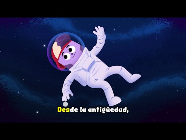 Lukas vestido de astronauta flotando en el espacio