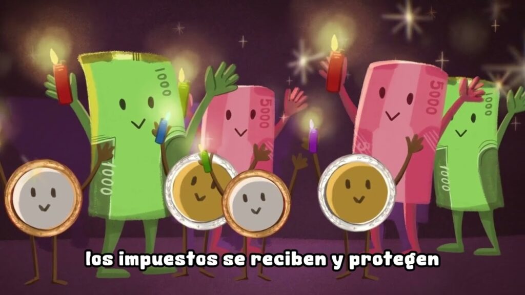 Billetes y monedas cantando con velas en las manos